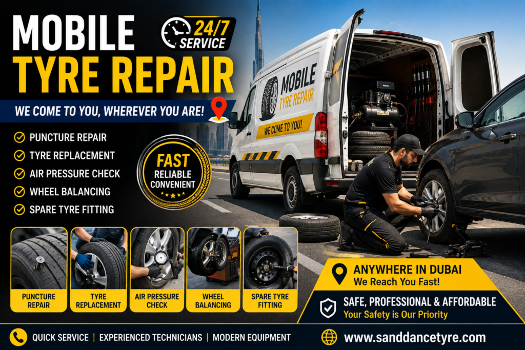 Mobile Tyre Repair Dubai: 24/7 Fast Roadside Help