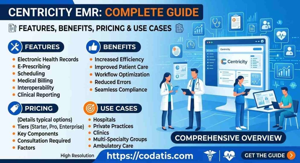 Centricity EMR complete guide infographic - codatis.com