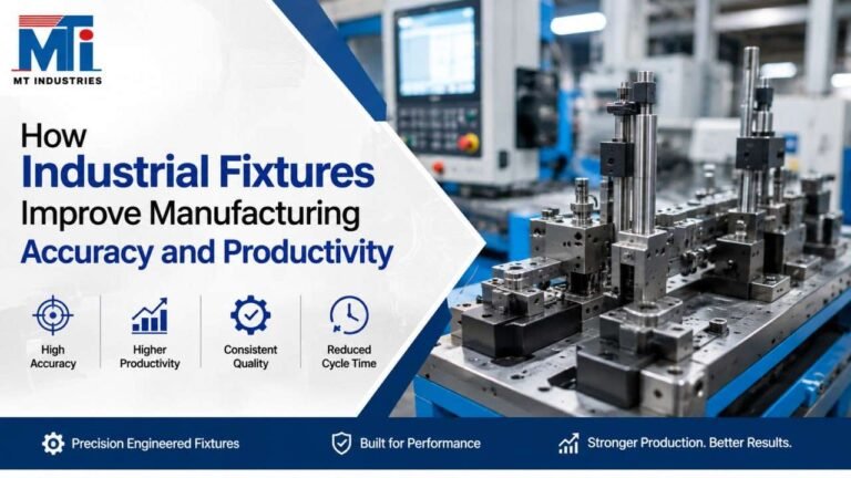 Industrial Fixtures Manufacturer improving manufacturing accuracy and productivity with precision fixture solutions by MT Industries.