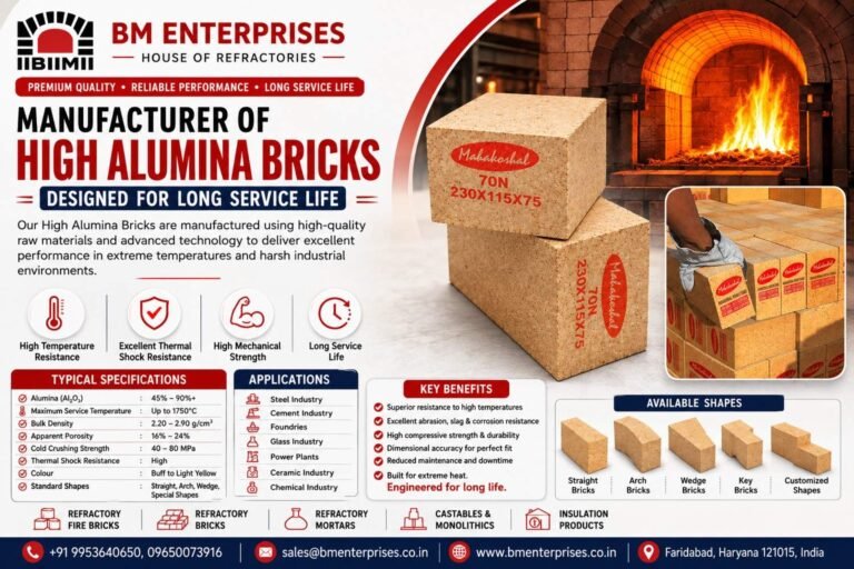 Manufacturer of High Alumina Bricks Designed for Long Service Life
