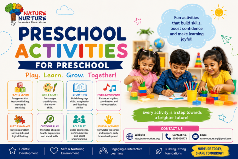 Preschool Activities For Preschool children learning through play