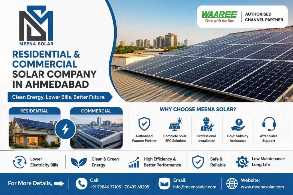 Residential and Commercial Solar Company in Ahmedabad - Meena Solar