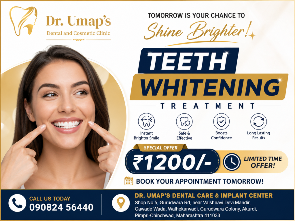 Teeth Whitening Treatment in Akurdi Cost Rs 1200/-