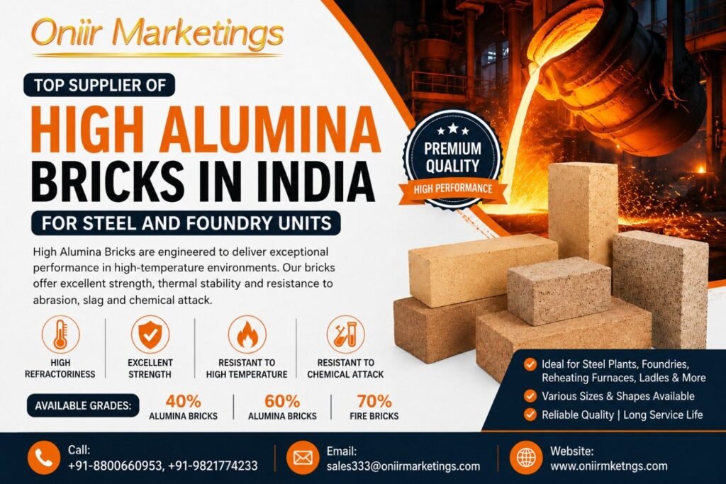 Top Supplier of High Alumina Bricks in India for Steel and Foundry Units