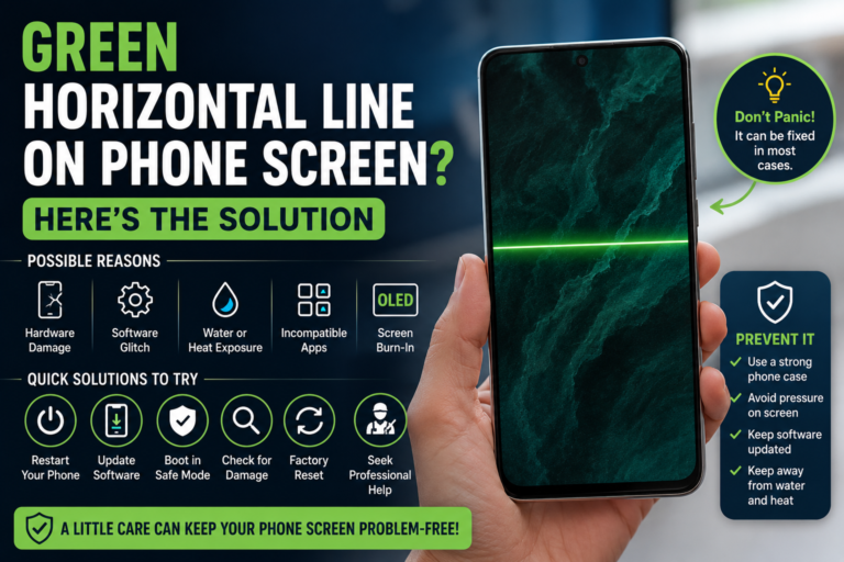 green line on Android phone screen