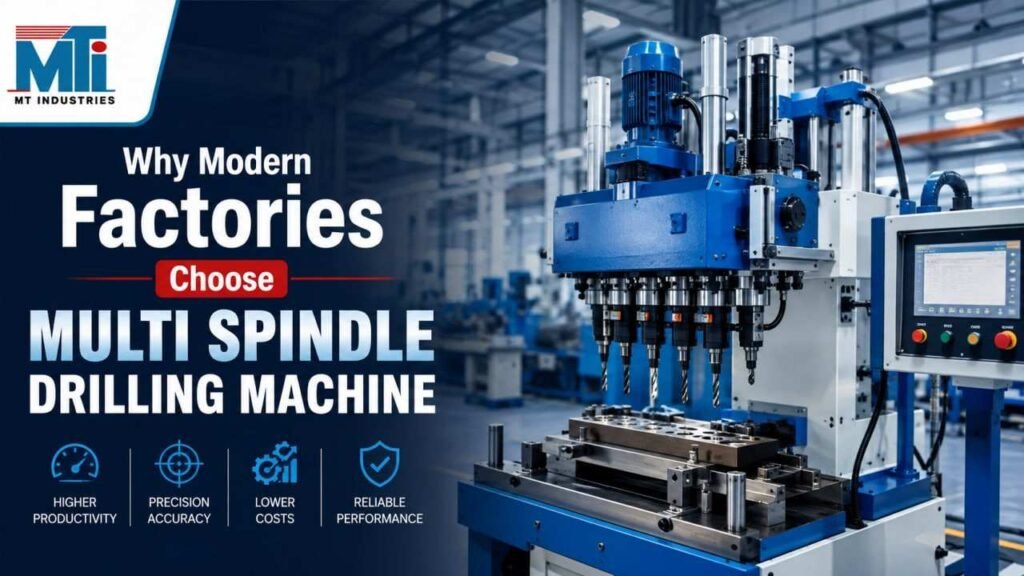 Industrial Multi Spindle Drilling Machine for precision manufacturing by MT Industries