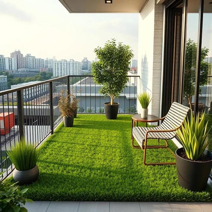 green grass mat