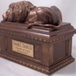 A Bronze Lion Urn for Someone Who Lived With Courag
