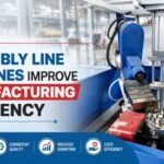 Assembly line machine improving manufacturing efficiency through automation