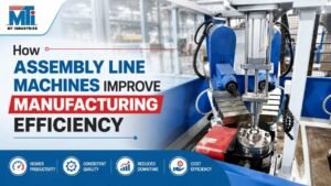 Assembly line machine improving manufacturing efficiency through automation
