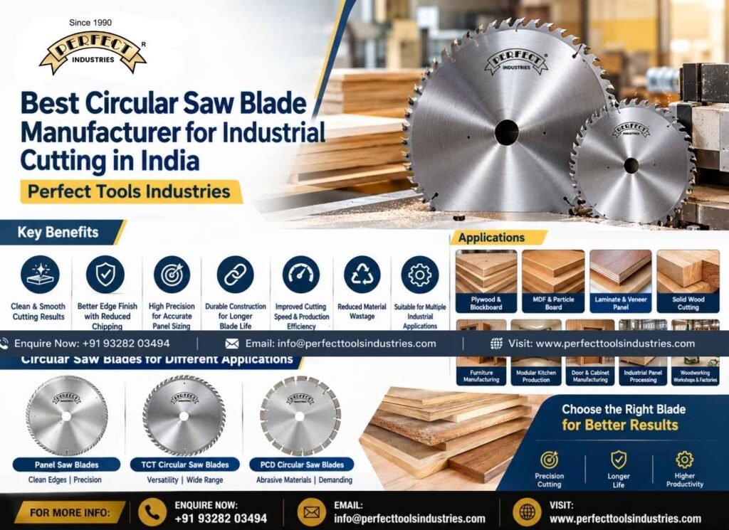 Best Circular Saw Blade Manufacturer for Industrial Cutting in India - Perfect Tools Industries