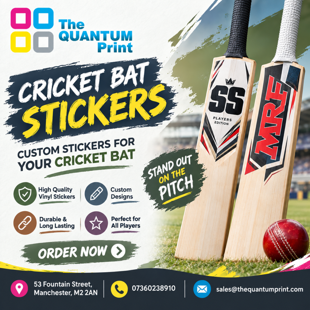 cricket bat sticker printing