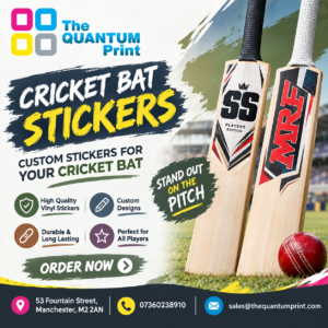 cricket bat sticker printing