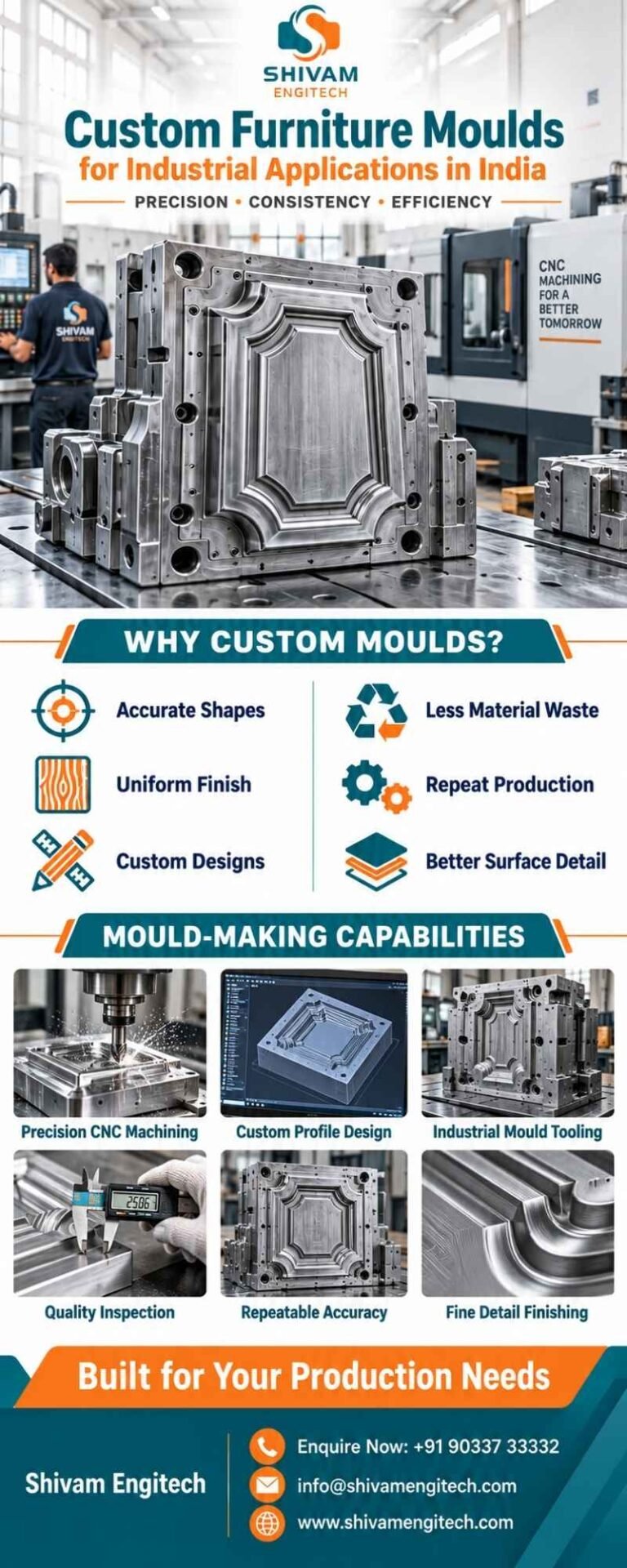 Custom Furniture Moulds for Industrial Applications in India Shivam Engitech