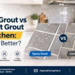 Epoxy grout for kitchen vs cement grout comparison by Home Pride