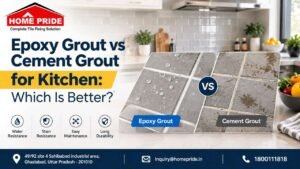 Epoxy grout for kitchen vs cement grout comparison by Home Pride