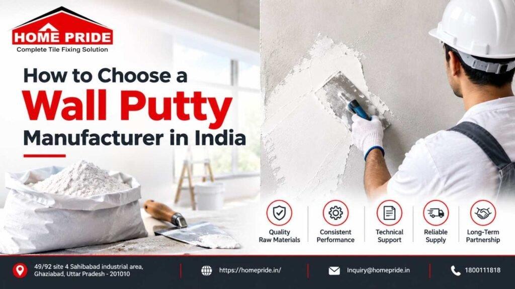 Wall putty manufacturer in India – quality wall putty manufacturing