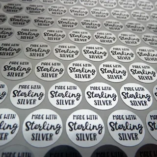 embossed metallic stickers