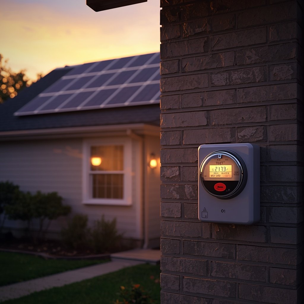 lucid-origin_A_suburban_home_at_golden_hour_with_solar_panels_fully_installed_on_the_roof_an_-0