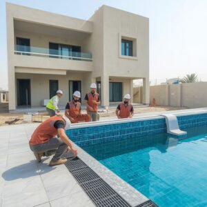 lucid-origin_Professional_swimming_pool_contractors_working_on_a_luxury_villa_pool_project_in-0