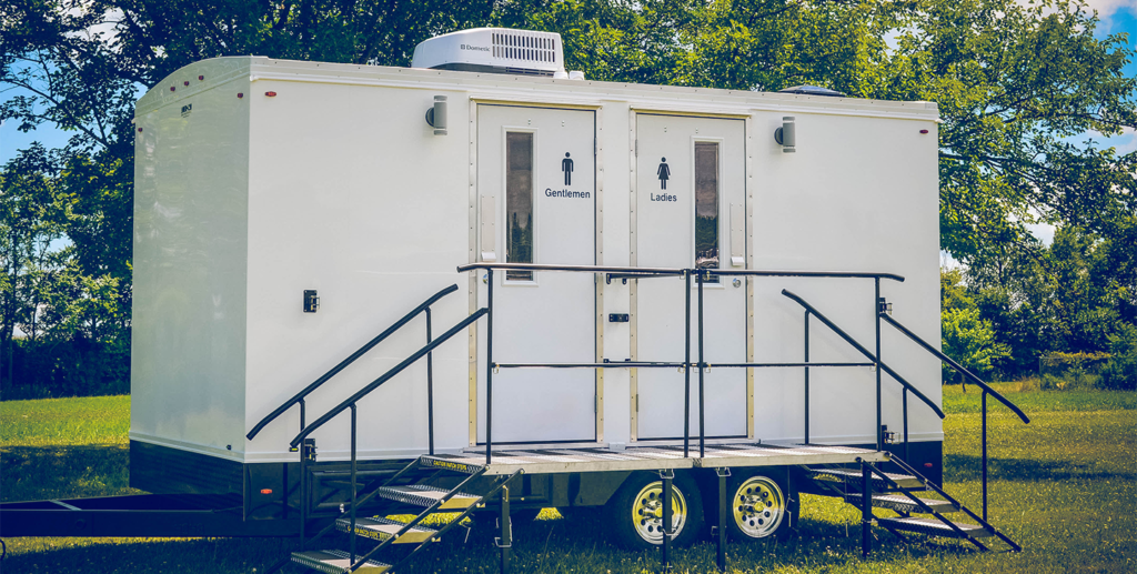 Luxury restroom trailers for rent