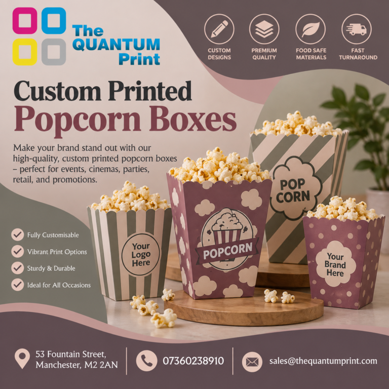 Custom printed popcorn boxes