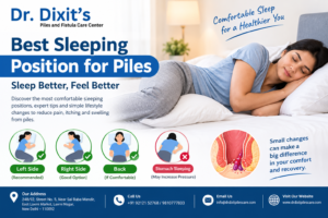 best sleeping position for piles