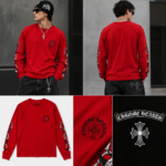 Chrome Hearts Horseshoe & Floral Cross Hoodie and White Jeans Trends