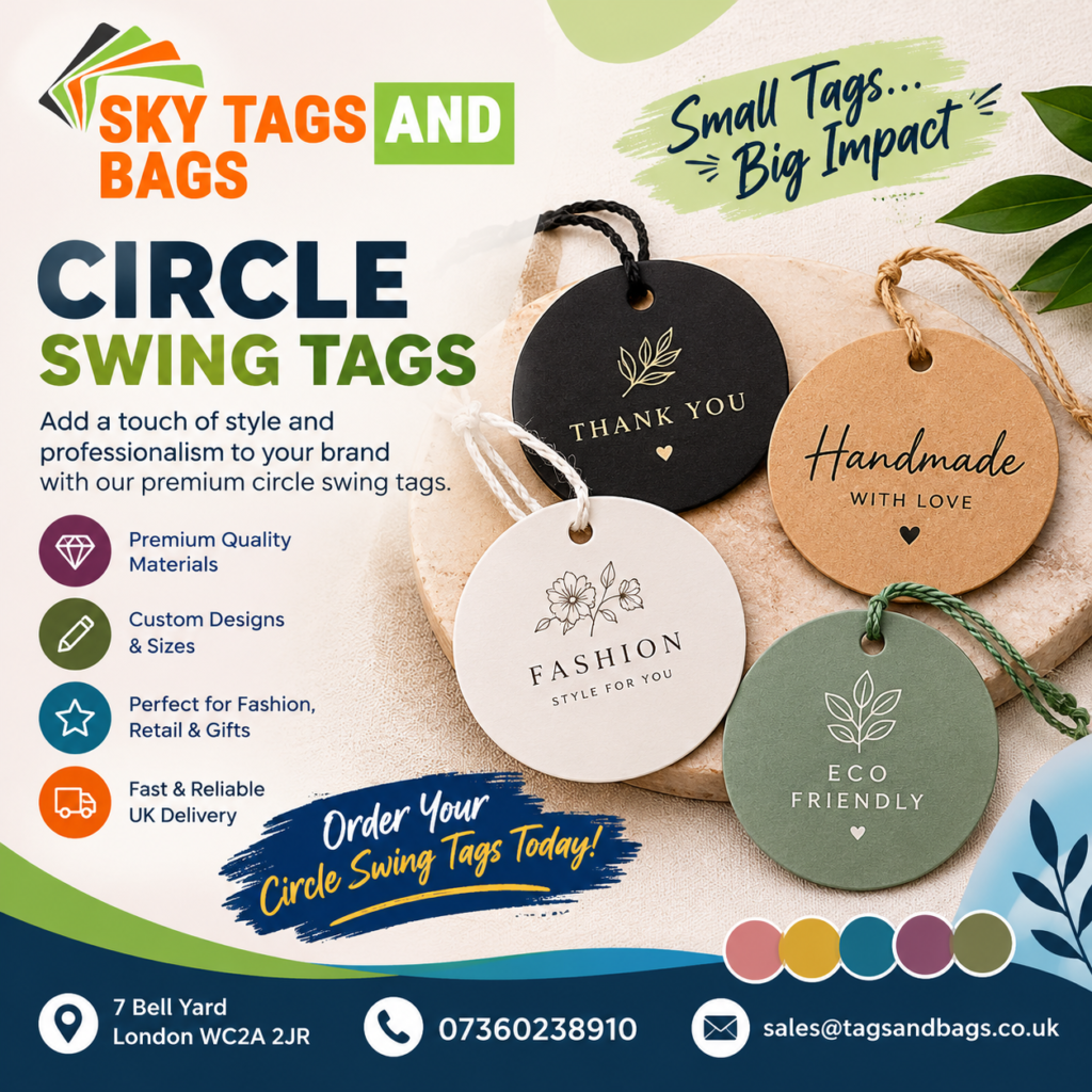 Round swing tags UK