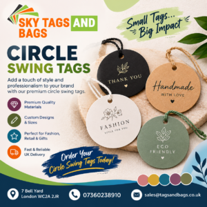 Round swing tags UK