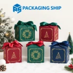 Christmas Eve Boxes with festive holiday designs for gifts, treats, and Christmas celebrati