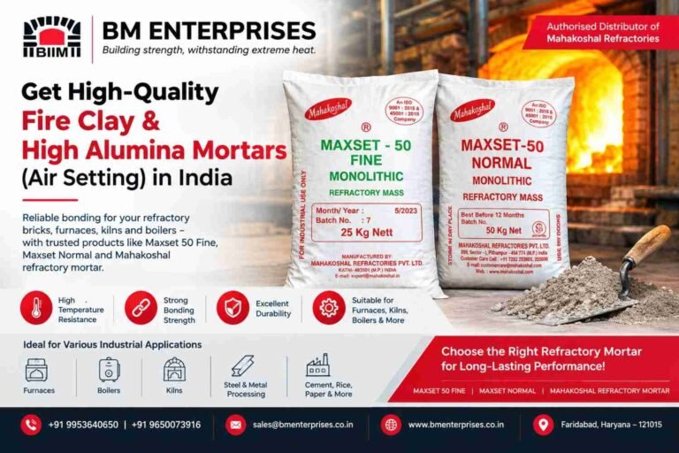 Get High-Quality Fire Clay & High Alumina Mortars
