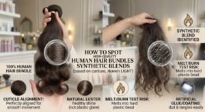 How to Spot High-Quality Human Hair Bundles vs. Synthetic Blends