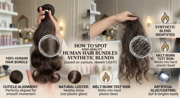 How to Spot High-Quality Human Hair Bundles vs. Synthetic Blends