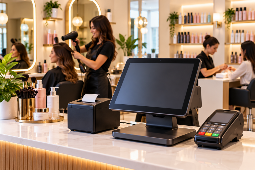 Modern Salon POS and Styling Scene