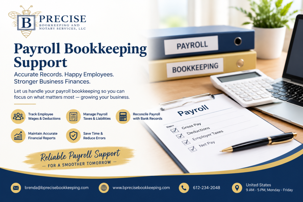 payroll bookkeeping support