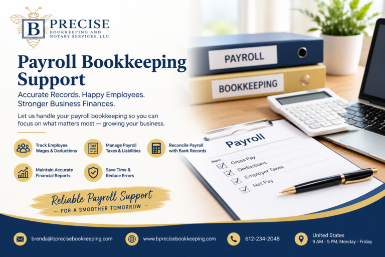 payroll bookkeeping support
