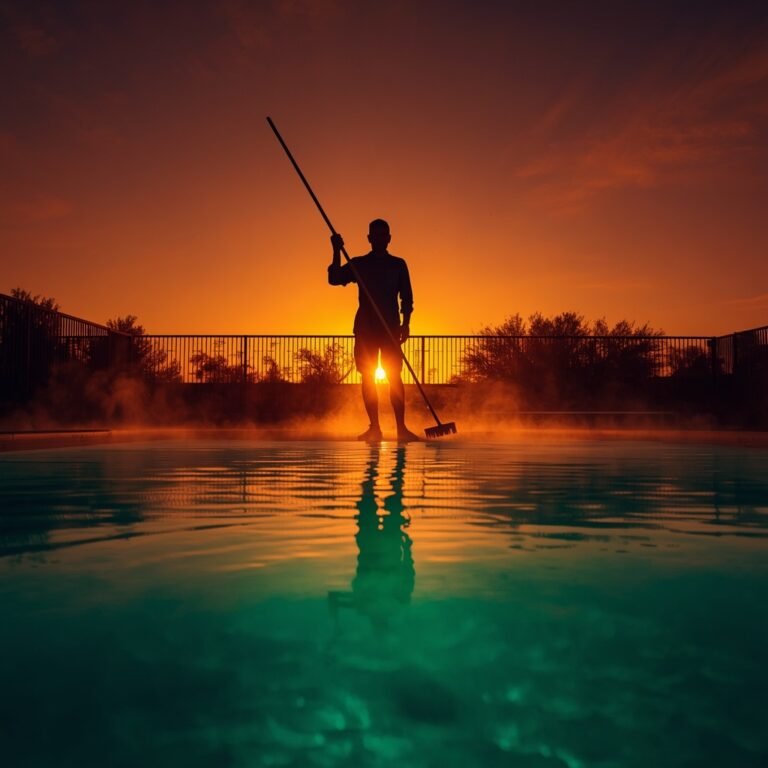 lucid-origin_Dramatic_low-angle_shot_looking_up_at_a_pool_technician_silhouetted_against_a_bl-0 (1)